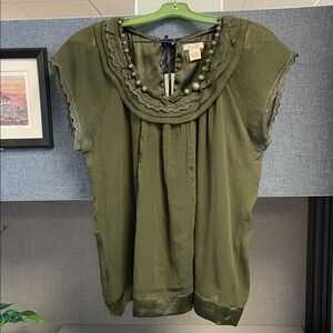 Olive green colored blouse